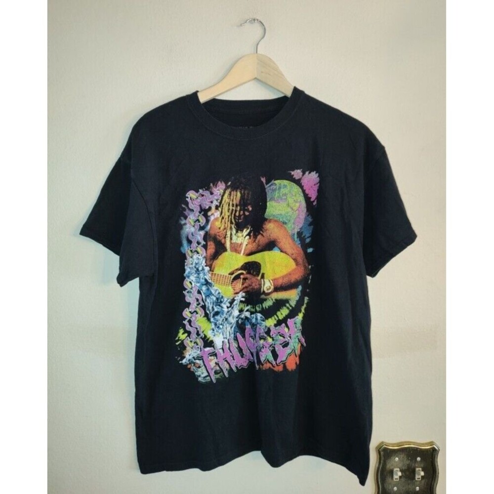 Vintage Rare Men’s Graphic Young Thug Thugger Rap Black T Shirt Size L